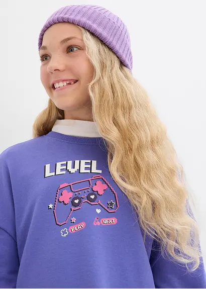 Bonprix Cooles Mädchen Sweatshirt Mit Leggings Aus Bio-Baumwolle Im 2-tlg. Set