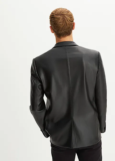 Bonprix Cooles Sakko In Lederoptik Mit Zwei Außentaschen Und Zwei Innentaschen