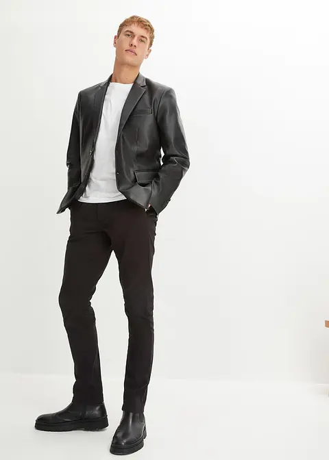 Bonprix Cooles Sakko In Lederoptik Mit Zwei Außentaschen Und Zwei Innentaschen