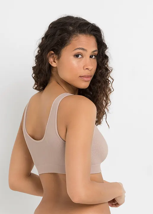 Bonprix Das Feel Comfort Bustier Ist Dank Der Nahtlosen Verarbeitung Besonders Angenehm Auf Der Haut Zu Tragen Und Passt Sich Ideal Der Passform Des Körpers An. Das Gerippte Bustier Wird Im Vorteilspack Geliefert