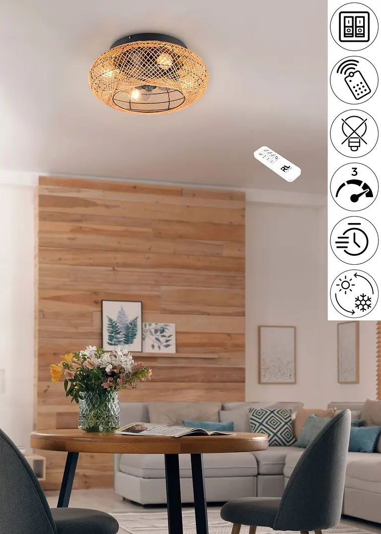 Bonprix Deckenventilator Mit Timerfunktion Und Deckenleuchte Kombiniert