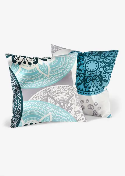 Bonprix Dekorative Tagesdecke Mit Ornament - Petrol/mint