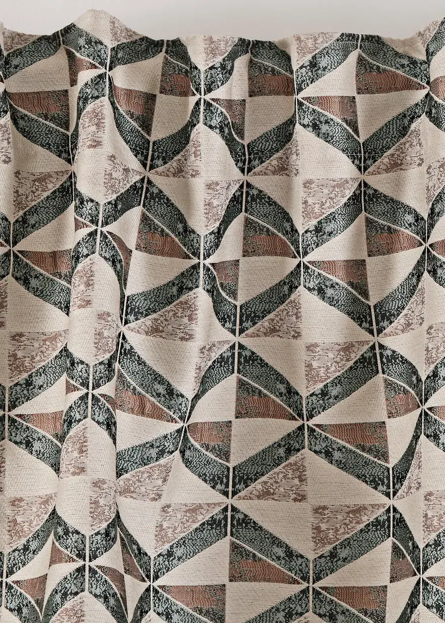 Bonprix Dekorativer Jacquard Fertigvorhang - Beige Multifunktionsband