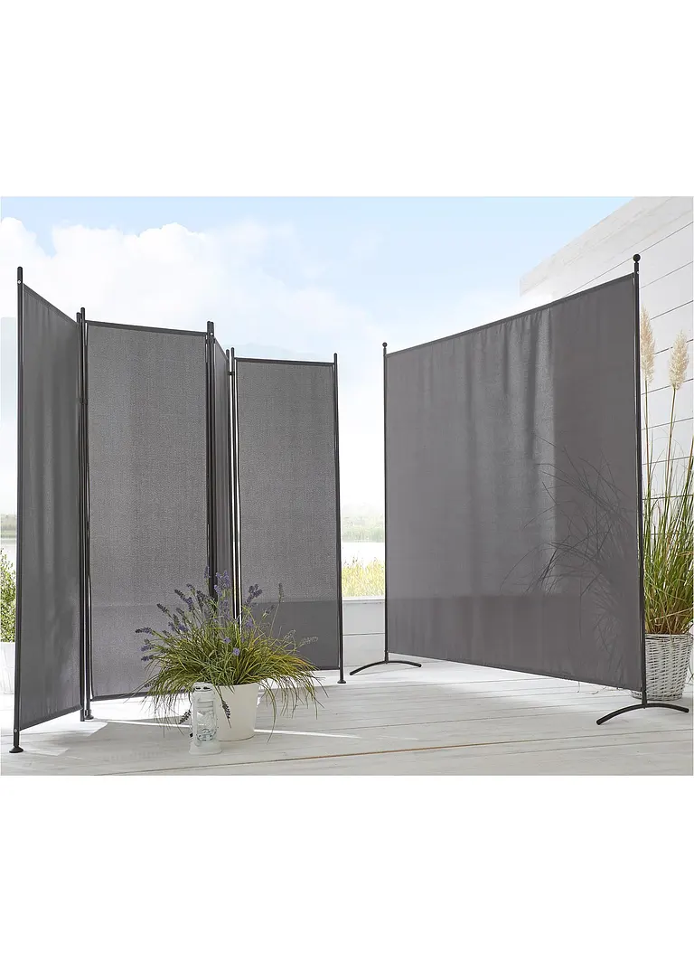 Bonprix Der Moderne Sichtschutz Ist Platzsparend Weil Faltbar - Grau
