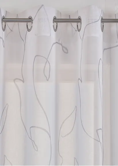 Bonprix Dezente Fertiggardine - Weiß Ösen - Wohnen & Garten