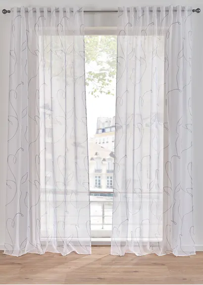 bonprix Dezente Fertiggardine - weiß Ösen - Wohnen & Garten