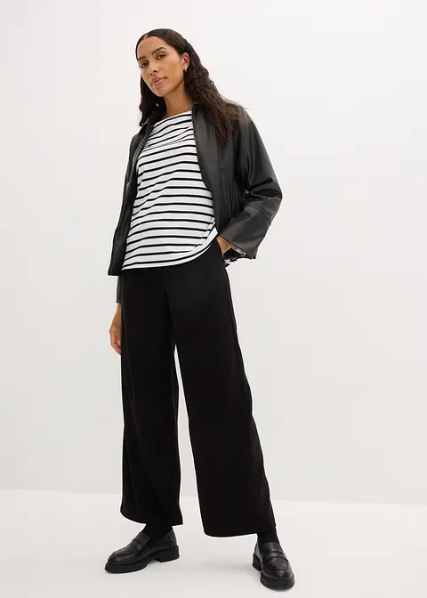 Bonprix Dickeres Langarmshirt Mit Weiterem Ausschnitt - Damen