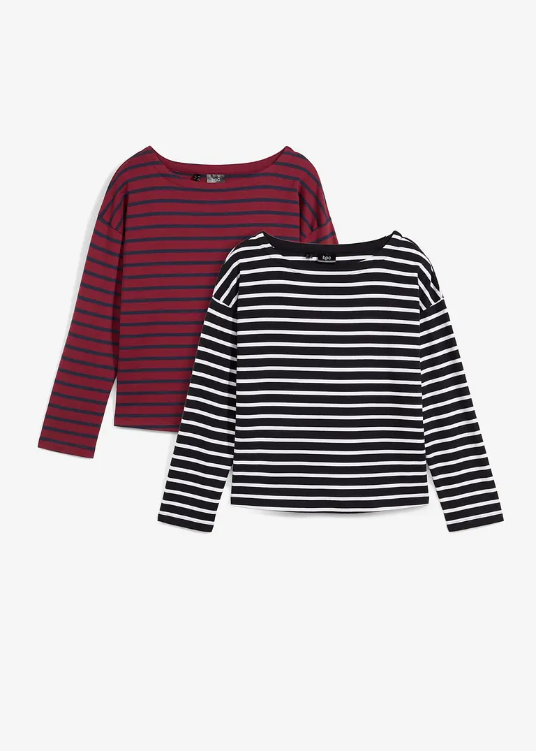 bonprix Dickeres Langarmshirt mit weiterem Ausschnitt - Damen