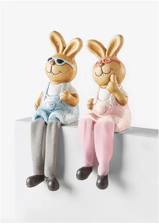 Bonprix Die Coolen Hasen Lassen Auf Allen Kanten Die Beine Baumeln - Kantenhocker Im 2-tlg.Set