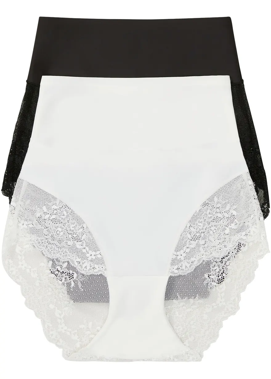 bonprix Die Shape Panty zeichnet sich aufgrund der Lasercut-Verarbeitung unter Kleidung nicht ab. Die Spitze sorgt für einen femininen Look