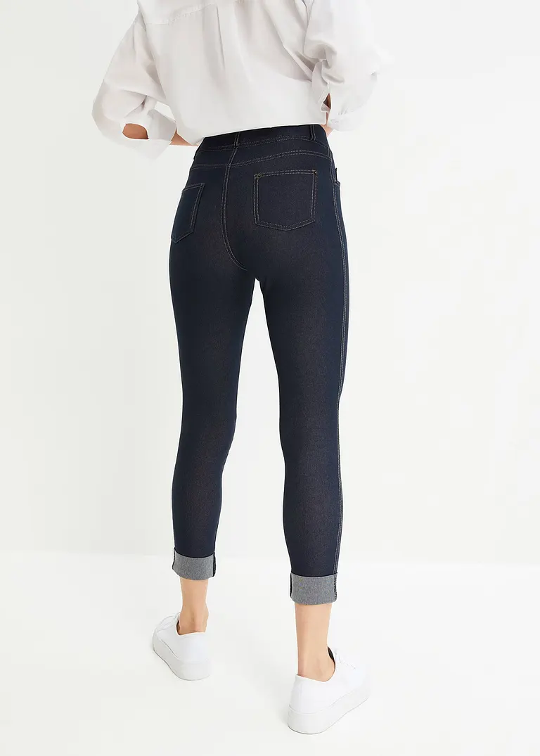 Bonprix Diese Leggings In Jeansoptik Setzt Die Beine In Szene - Blau