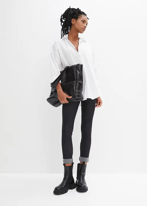 Bonprix Diese Leggings In Jeansoptik Setzt Die Beine In Szene - Schwarz