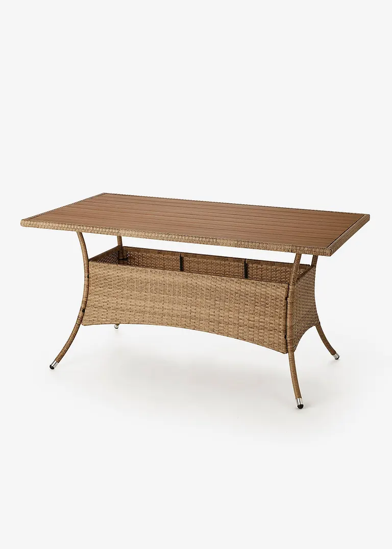 Bonprix Dining Set Für 6 Personen Aus Pflegeleichtem Polyrattan Mit Tisch In Holzoptik