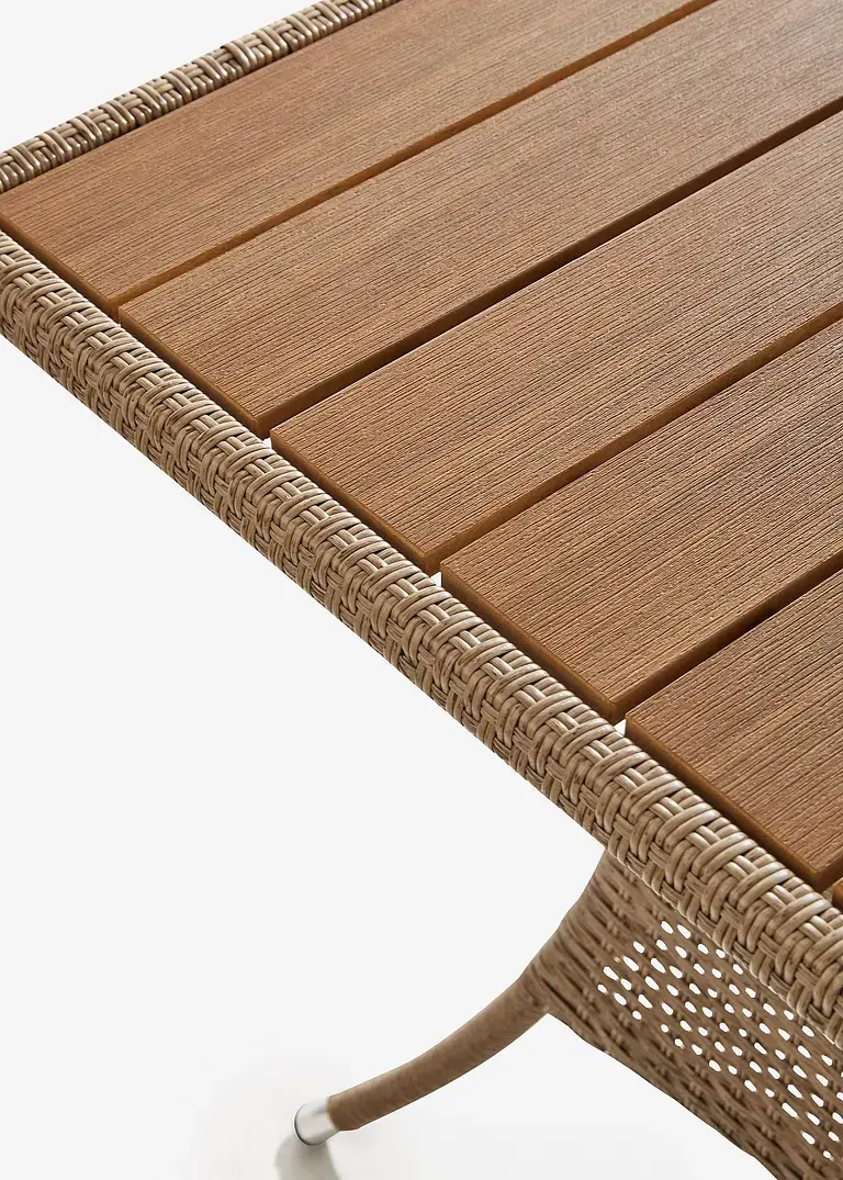 Bonprix Dining Set Für 6 Personen Aus Pflegeleichtem Polyrattan Mit Tisch In Holzoptik