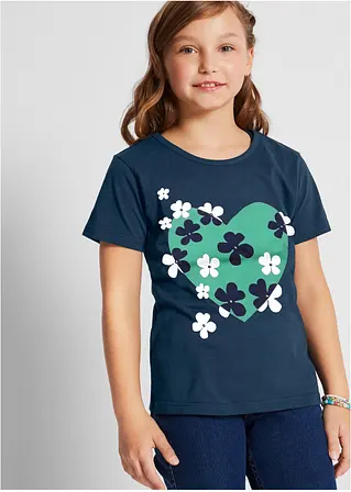 Bonprix Doppelpack Mädchen T-Shirt Mit Romantischem Druck