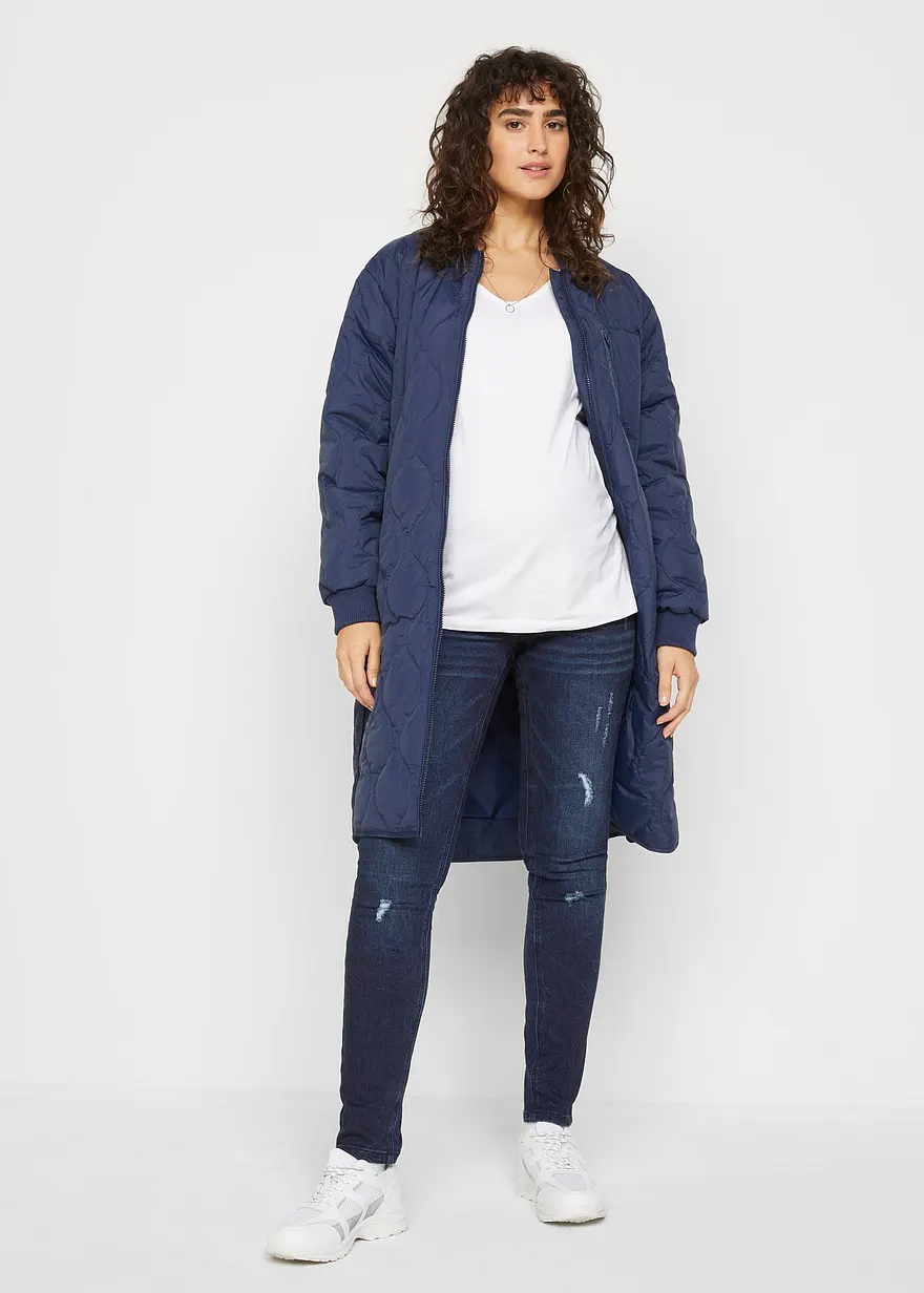 Bonprix Doppelpack Umstandsshirts Mit V-Ausschnitt - Schwarz+weiß - Damen