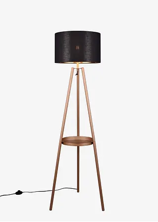 bonprix Dreibein-Stehleuchte mit praktischer Ablagemöglichkeit - braun