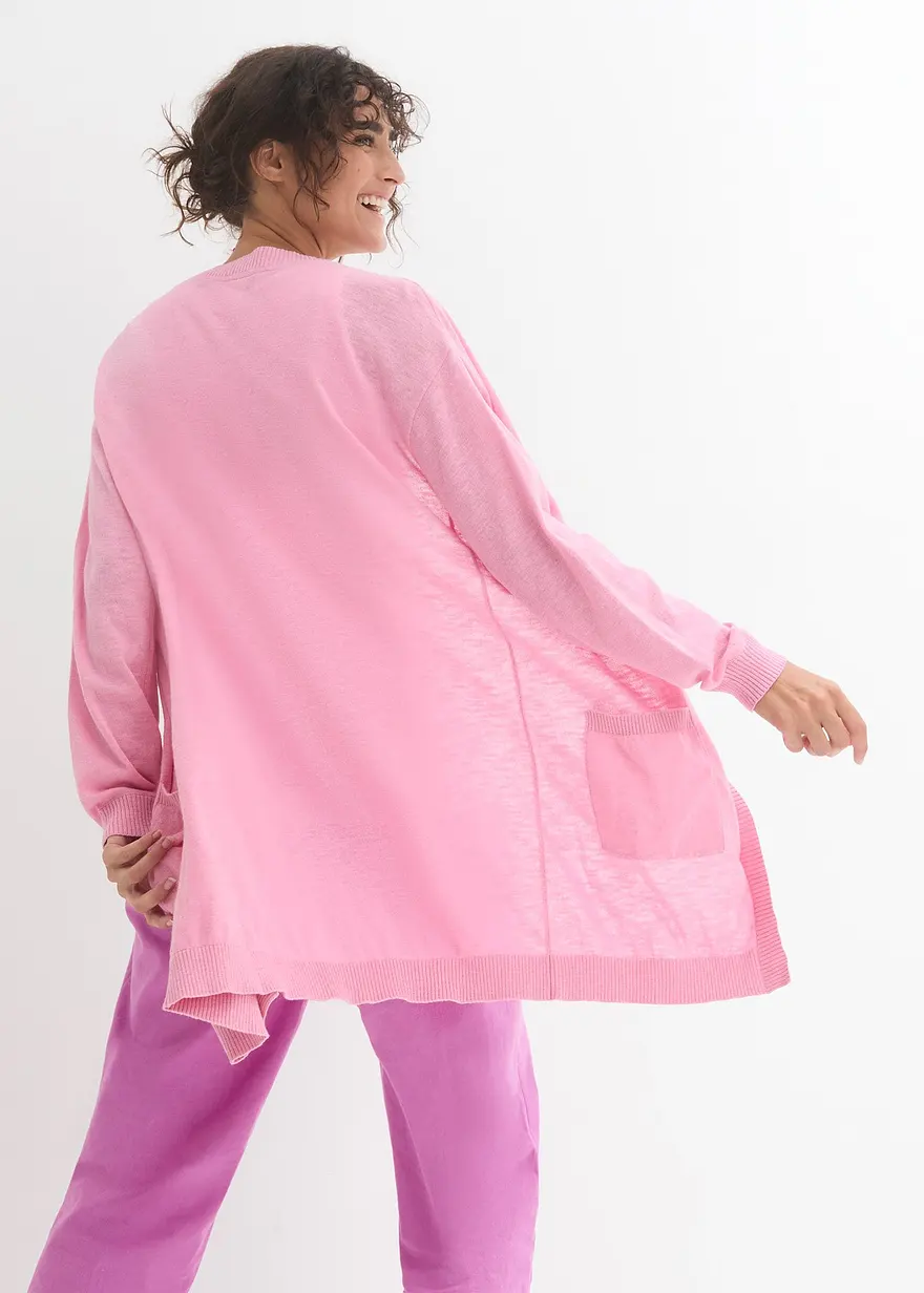 Bonprix Dünne Strickjacke Mit überschnittenen Schultern - Rosa