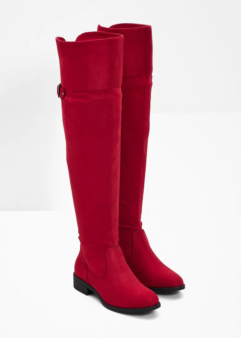 Bonprix Edel Stilvoll Und Bequem: Die Overkneestiefel Aus Velourslederimitat