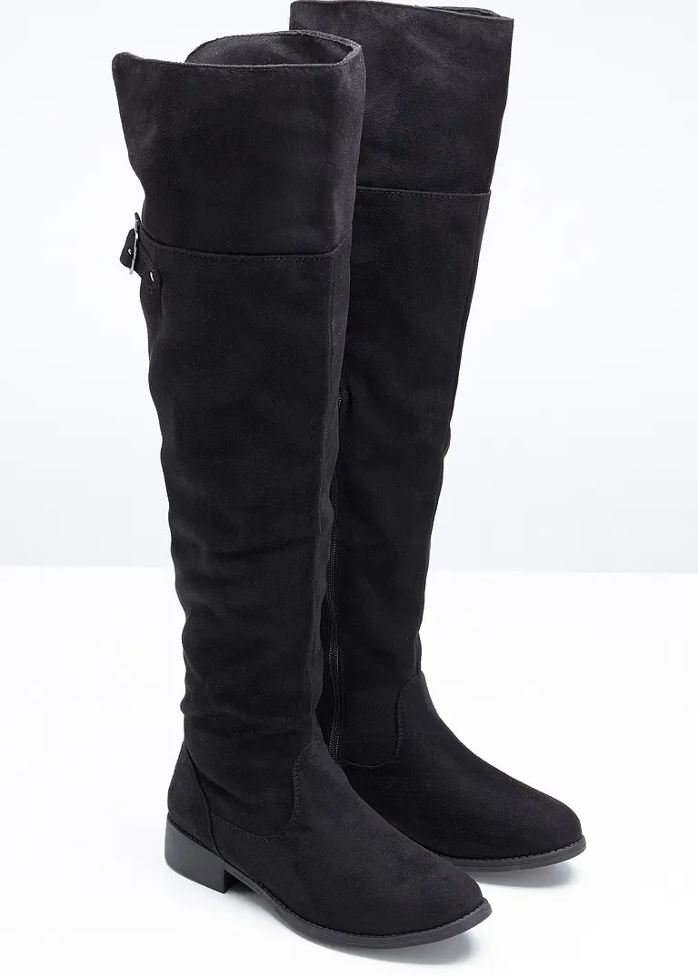 Bonprix Edel Stilvoll Und Bequem: Die Overkneestiefel Aus Velourslederimitat