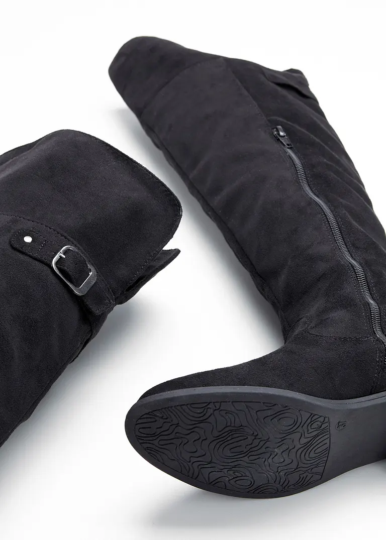 Bonprix Edel Stilvoll Und Bequem: Die Overkneestiefel Aus Velourslederimitat