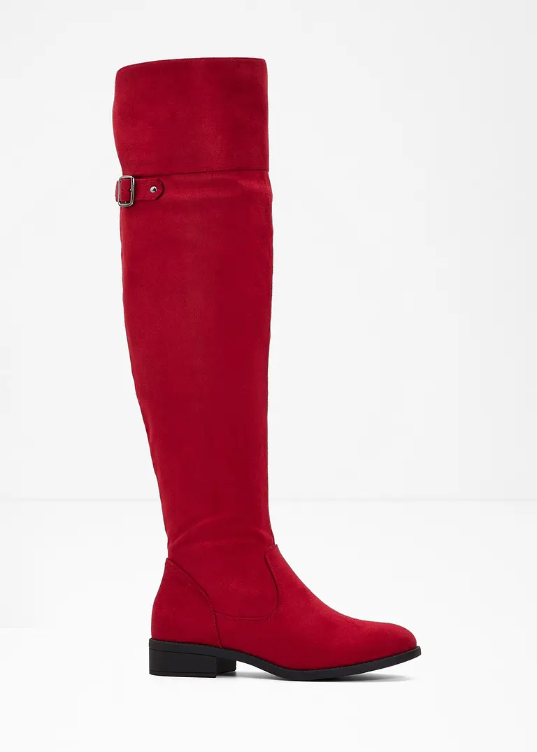 bonprix Edel stilvoll und bequem: die Overkneestiefel aus Velourslederimitat