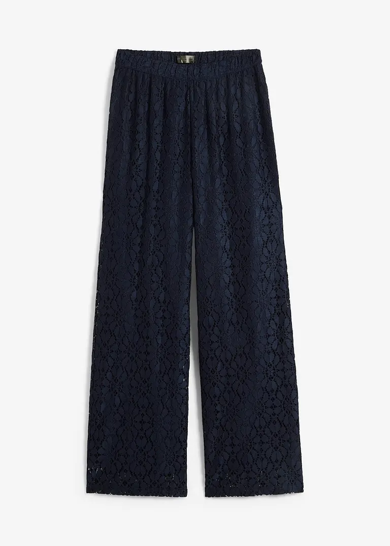 bonprix edle Hose aus floraler Spitze mit angenehmer Baumwolle gefüttert
