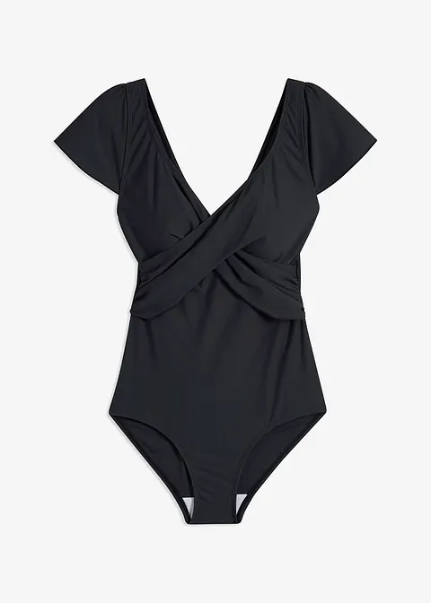 bonprix Edler Shape Badeanzug mit leichter Formkraft - schwarz