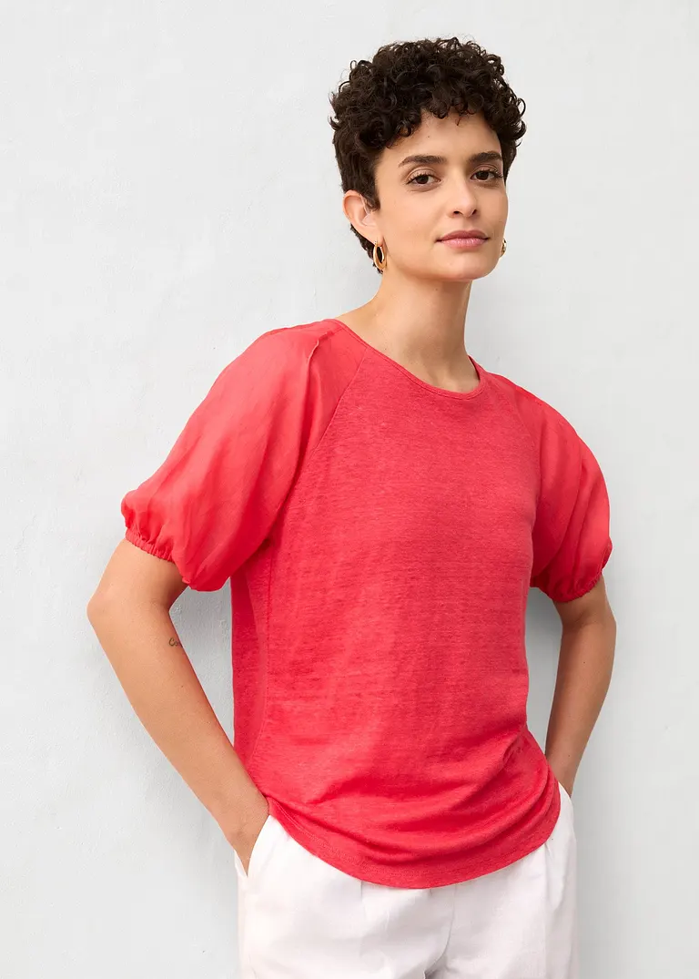 Bonprix Ein Schöner Sommer Begleiter Aus 100% Leinen - Pink