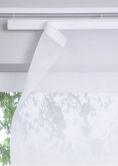 Bonprix Einfarbiger Flächenvorhang Aus Transparentem Stoff