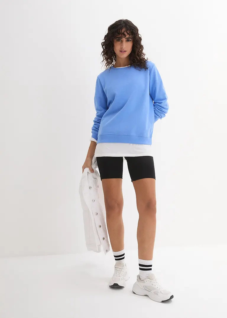 Bonprix Elastische Radlerhose Mit Gummizug In Der Taille - Schwarz