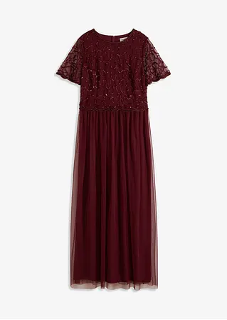 bonprix Elegant und feminin: Abendkleid aus feinem Tüll mit Paillettenstickerei im Oberteil. Der-Muschel-Saum im Oberteil und an Ärmel verleihen dem Kleid eine besondere Eleganz