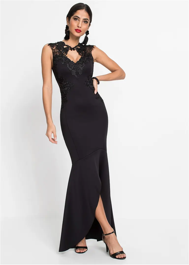 Bonprix Elegant Und Feminin: Abendkleid In Lang Und In Mermaid-Figur Mit Seiner Bezaubernder Spitze Im Oberteil Macht Es Das Kleid Zu Einem Wahren Eye-Catcher
