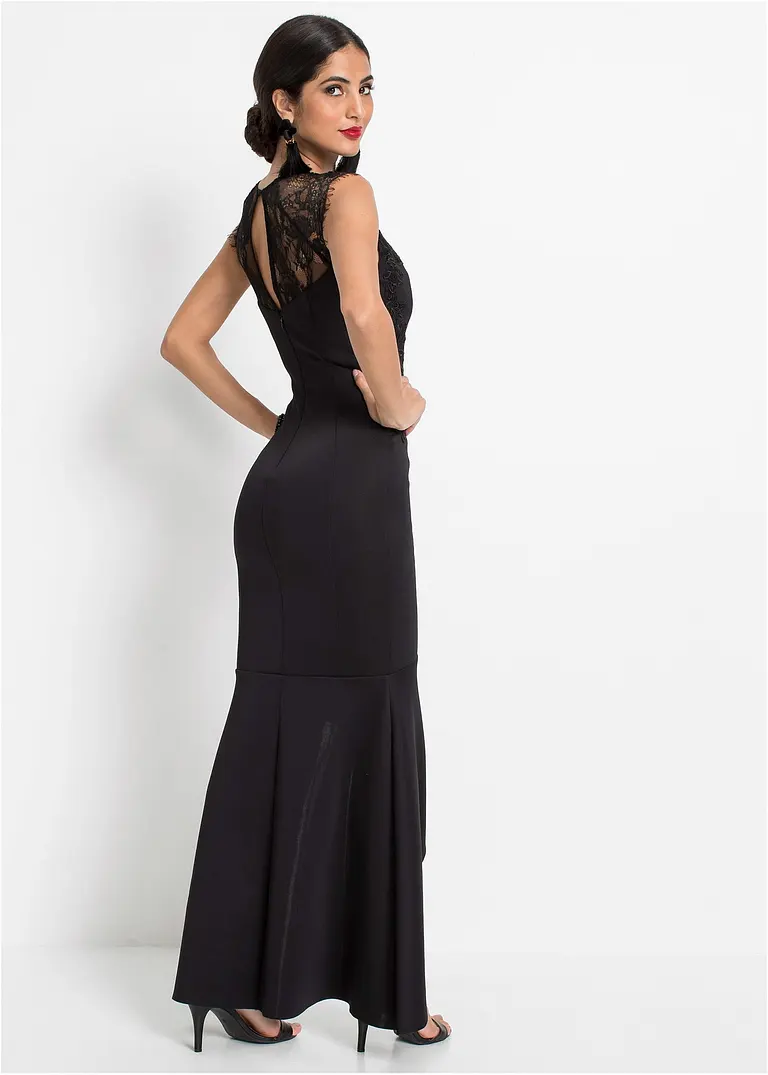 Bonprix Elegant Und Feminin: Abendkleid In Lang Und In Mermaid-Figur Mit Seiner Bezaubernder Spitze Im Oberteil Macht Es Das Kleid Zu Einem Wahren Eye-Catcher