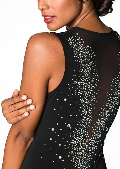 Bonprix Elegant Und Sexy Abendkleid Aus Jersey Mit Einem Tiefen Rückenausschnitt Verziert Mit Strasssteinen Für Den Besonderen Anlass
