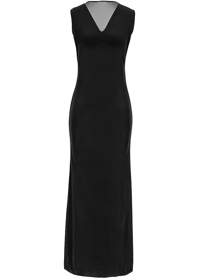 bonprix Elegant und Sexy Abendkleid aus Jersey mit einem tiefen Rückenausschnitt verziert mit Strasssteinen für den besonderen Anlass