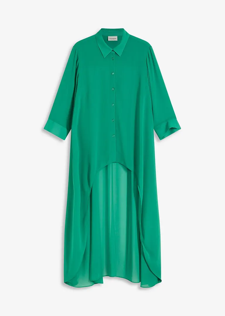 bonprix elegante Chiffonbluse mit Volants - grün - Damen
