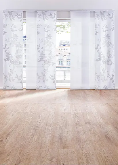 bonprix Elegante Flächenvorhang Dekoration - sand Klettschiene