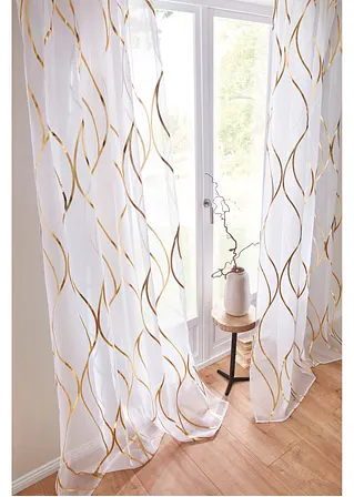 Bonprix Elegante Gardine Mit Glänzenden Wellenmuster