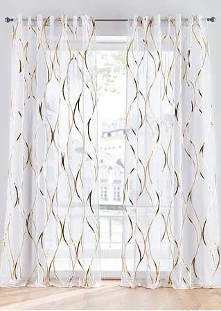 Bonprix Elegante Gardine Mit Glänzenden Wellenmuster