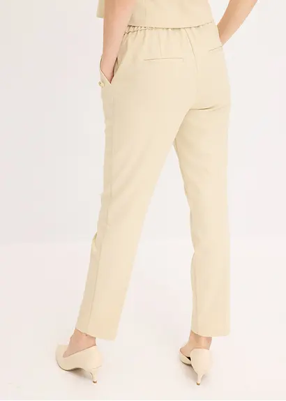 Bonprix Elegante Hose Mit Bequembund Und Dekorativen Knöpfen. - Beige
