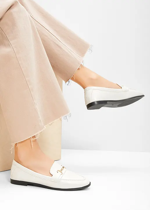 Bonprix Elegante Loafer Mit Dekorativer Schnalle - Beige