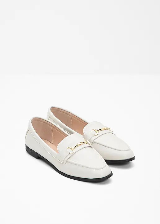 Bonprix Elegante Loafer Mit Dekorativer Schnalle - Beige