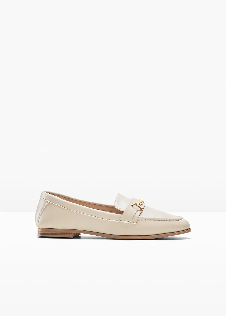 bonprix Elegante Loafer mit dekorativer Schnalle - beige