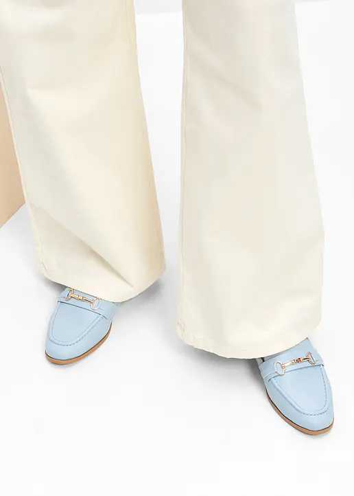 Bonprix Elegante Loafer Mit Dekorativer Schnalle - Blau - Damen