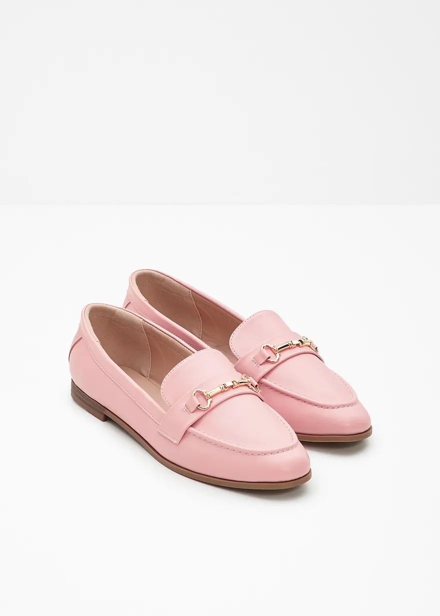 Bonprix Elegante Loafer Mit Dekorativer Schnalle - Rosa - Damen