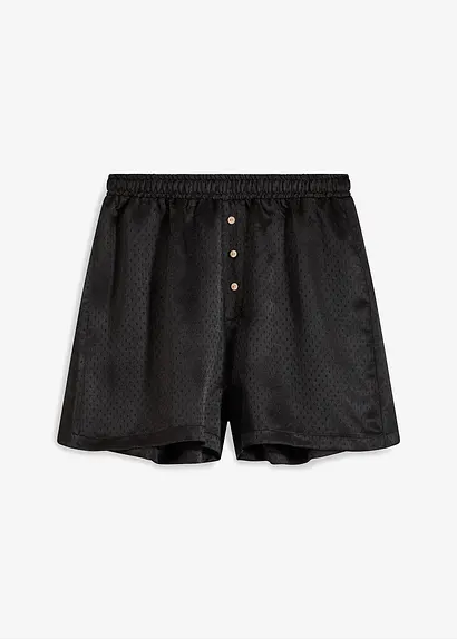 bonprix Elegante Schlafhose aus fließendem Satin - schwarz