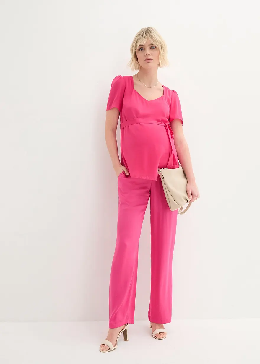 Bonprix Elegante Schwangerschaftsbluse Aus Nachhaltigem Material - Pink