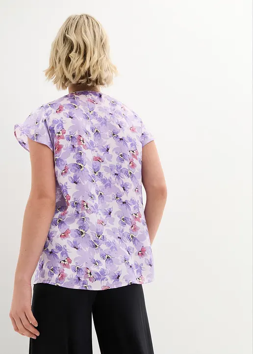 Bonprix Elegante Schwangerschaftsbluse Mit Stillfunktion - Lila