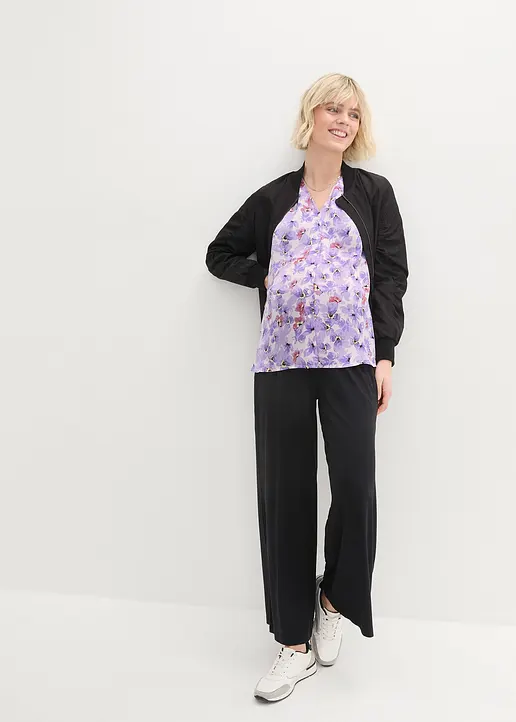 Bonprix Elegante Schwangerschaftsbluse Mit Stillfunktion - Lila